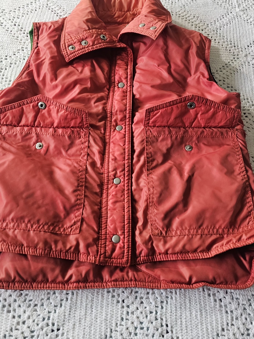 Vintage Colorblock Puffer Vest White Stag Brand - Picture 8 of 14